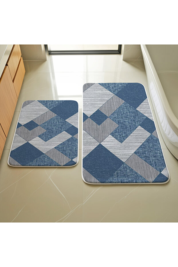 Geometric Patterned 2-Piece Mat Set M204