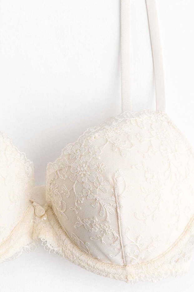 Embroidered push-up bra - 2