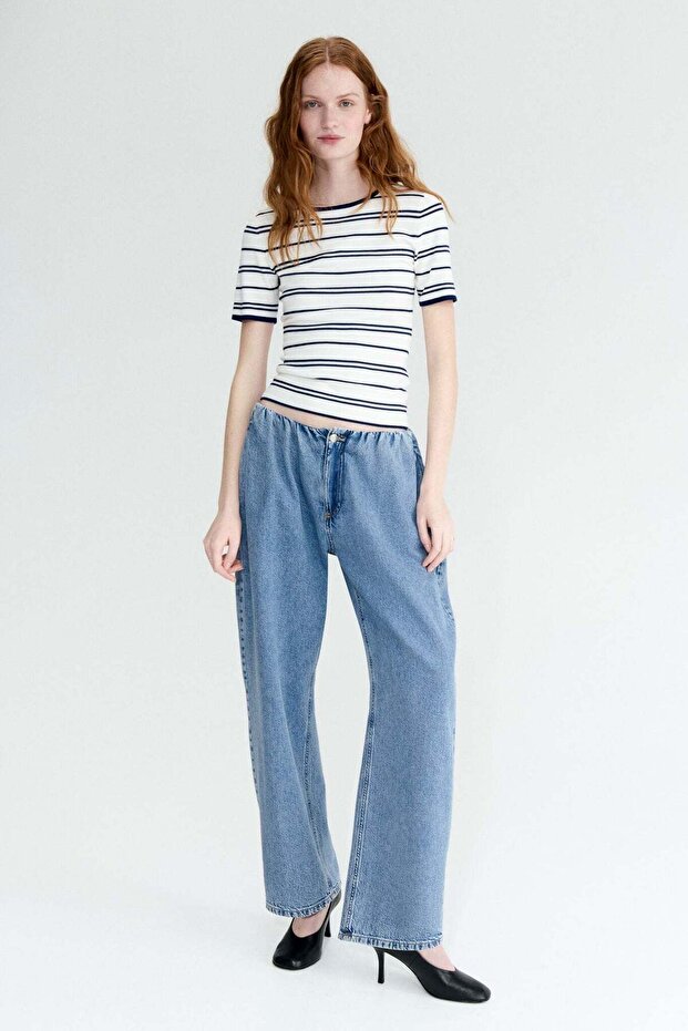 Fine-knit T-shirt