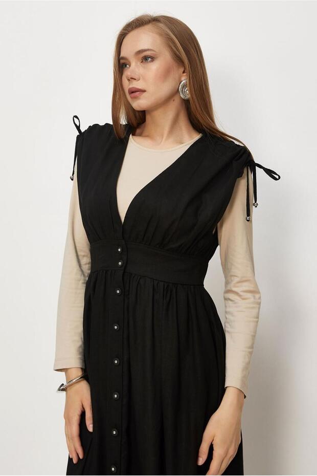 Linen Ji̇le Dress 46416