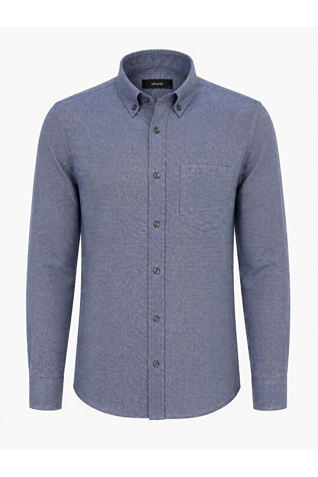 Classic Regular Fit Long Sleeve Cotton Men's Shirt 7628