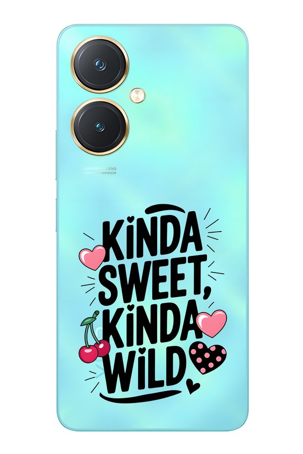 Vivo Y27 Compatible Kinda Sweet Kinda Wild Patterned Transparent Phone Case