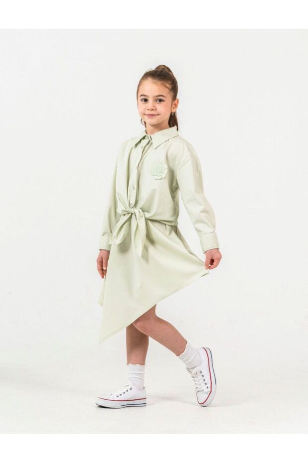Girls' Shirt and Skirt Set of Woven