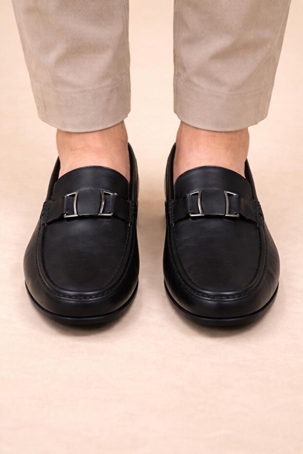 1017 Doğal Leather Comfortable Men's Daily Shoes Ballet Flats