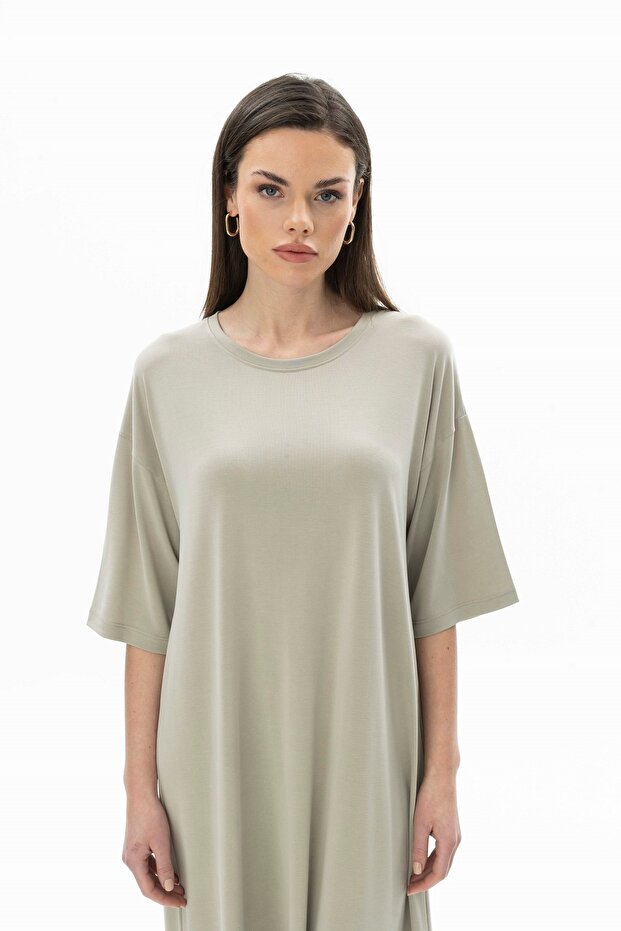 21620 Women's Circular Necklace Long Dress