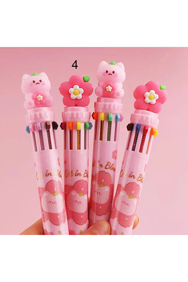 Multicolor Pens with Cartoon Characters