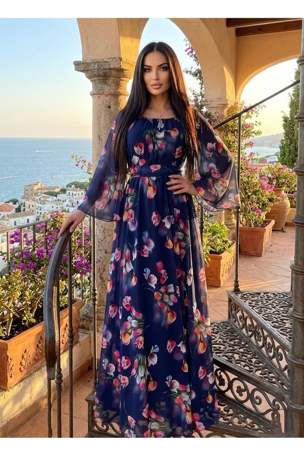 Rochie lunga florala