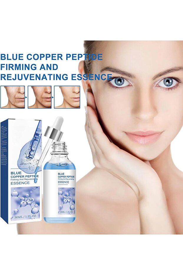 Blue Copper Peptide Firming & Rejuvenating Face Serum,Moisturizing Reduce Fine Lines & Wrinkle