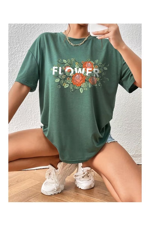 Flowers Printed Women's T-Shirt