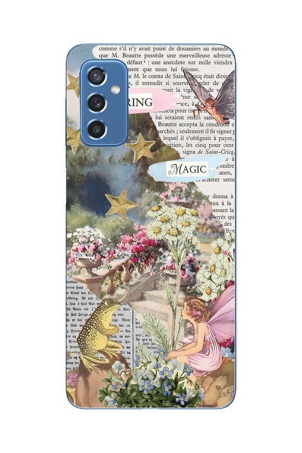 Samsung Galaxy M52 Compatible Spring Magic Patterned Transparent Phone Case