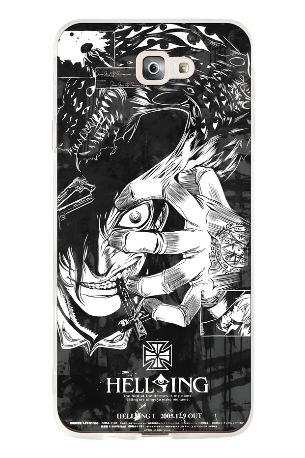 Samsung Galaxy J7 Prime Compatible Anime Patterned Transparent Phone Case