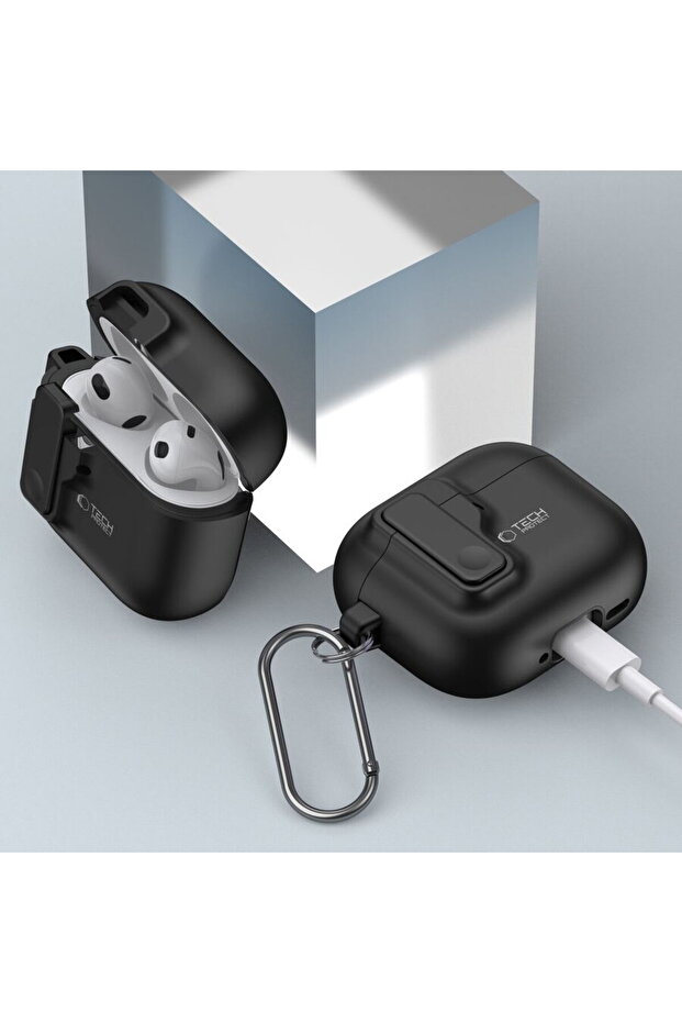 SLIM HOOK APPLE AIRPODS 4 BLACK - 6