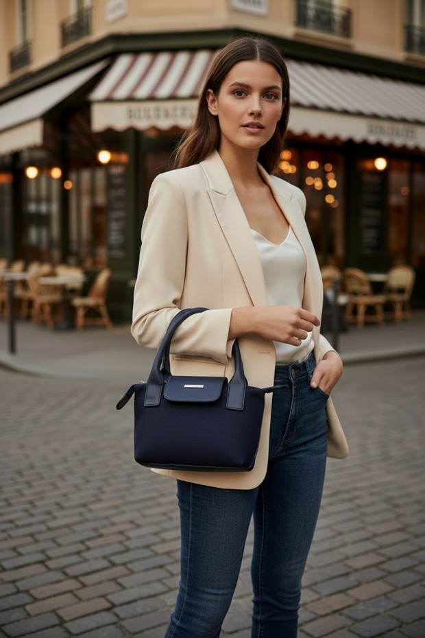 Women's Luxury Collection Navy Blue Mini Hand and Shoulder Bag – Stylish Daily & Special Occasion Bag