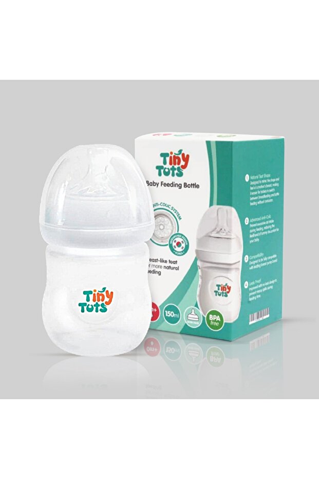 Tiny Tots Baby Feeding Bottle S – 150ML (0+ Months, Anti-Colic, BPA-Free)