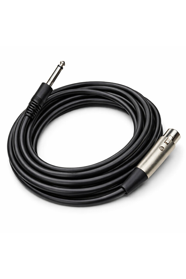 Mn166Mc 5 Meter Microphone Cable Xlr Female to 6.3mm Jack Male (Amplifier & Mixer Compatible)