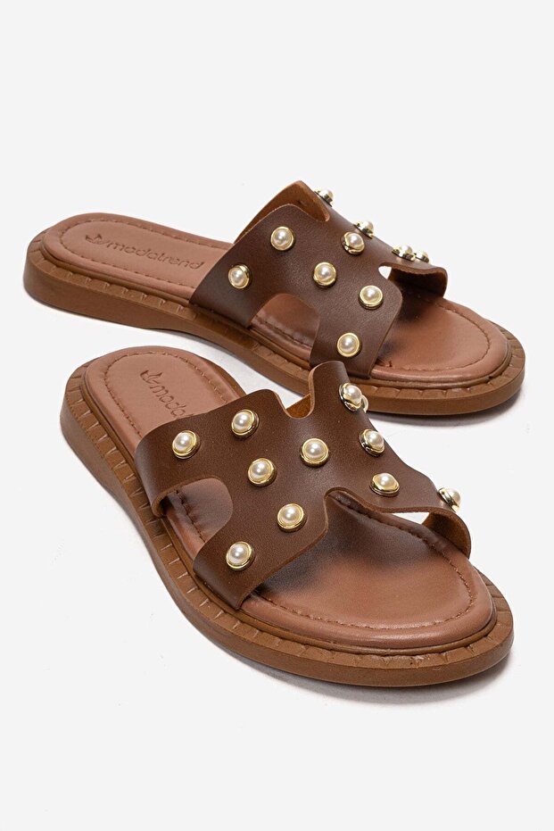 Women's Pearl Slippers Taba