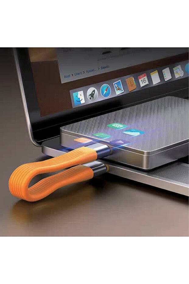 كابل شحن c-c orange بطول 13cm بقوة 240w