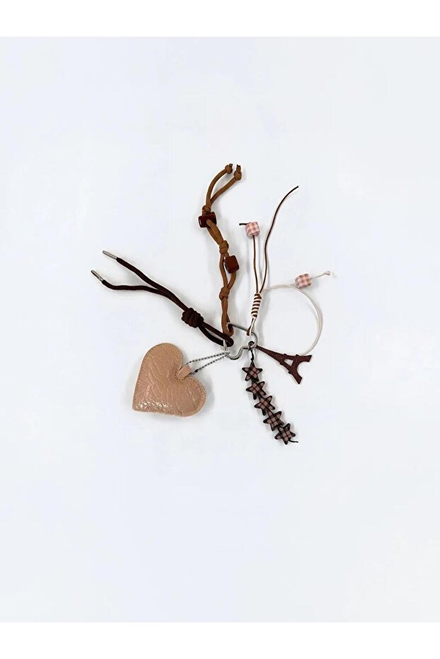 Heart Printed Women's Bag Charm (S6)