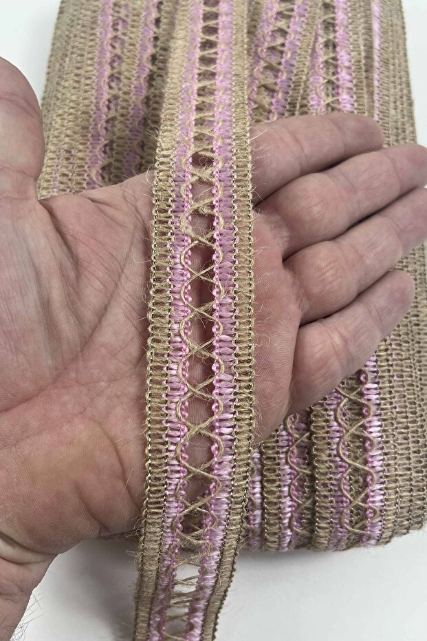 Pink Isse Jute Straw Ribbon Decorative Ribbon 10 Meters Packaging Decoration