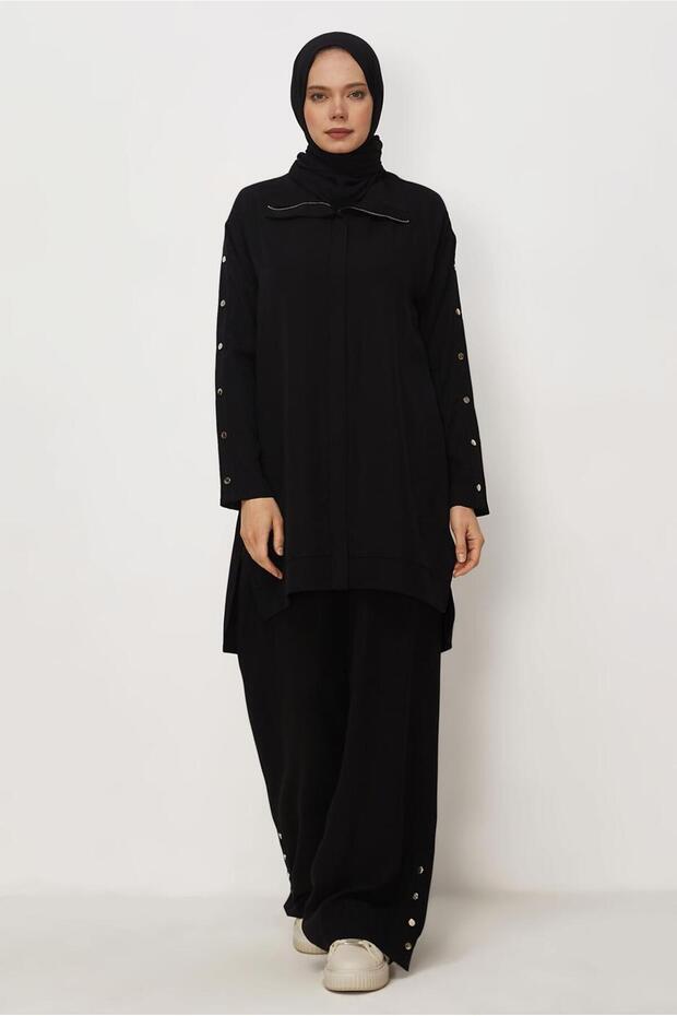 Pants and Detailed Jacket Suit 45653