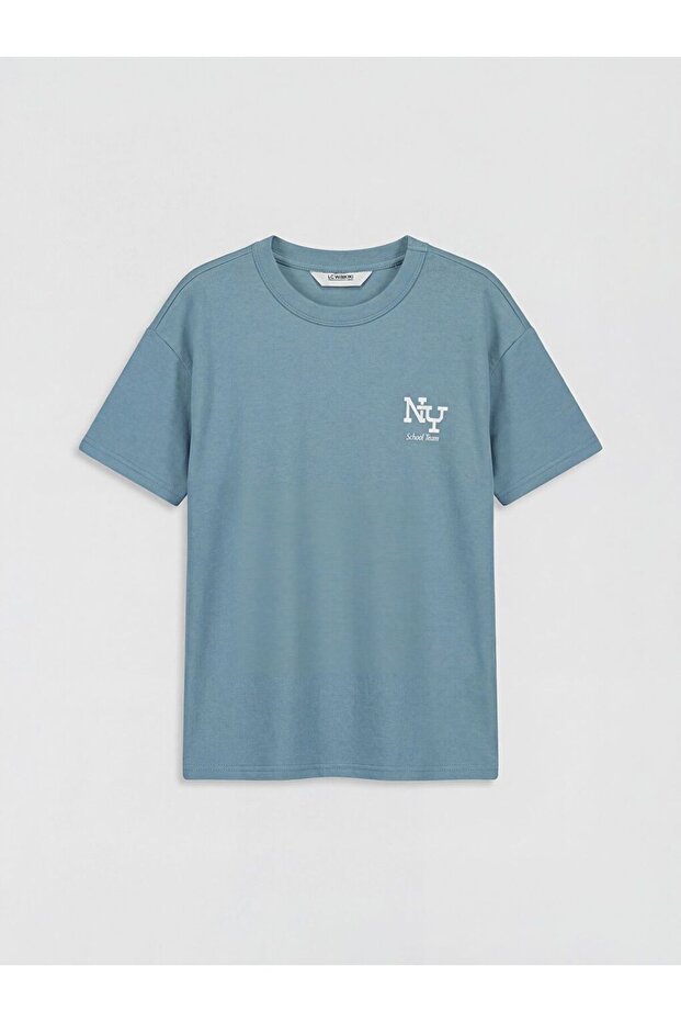 Lcw Kids Crew Neck Printed Boys' Soft Touch T-Shirt