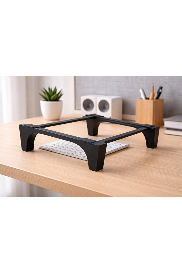 Ergonomic Laptop Riser Stand – Desktop Laptop Stand, under Keyboard Organizer with Space