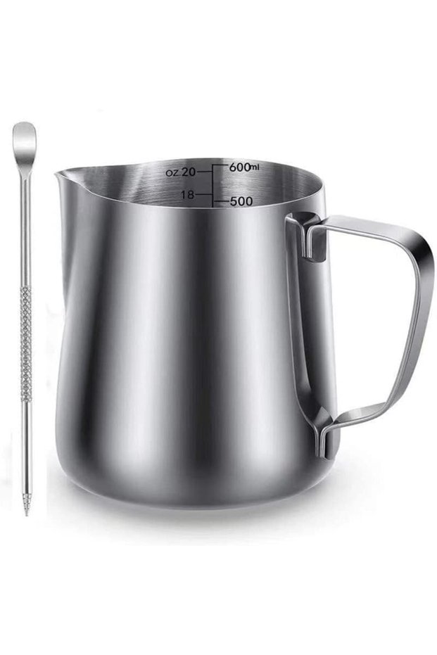 20oz/600ml Milk Frothing Pitcher,Stainless Steel,Latte Art Barista Steam Jug for Coffee