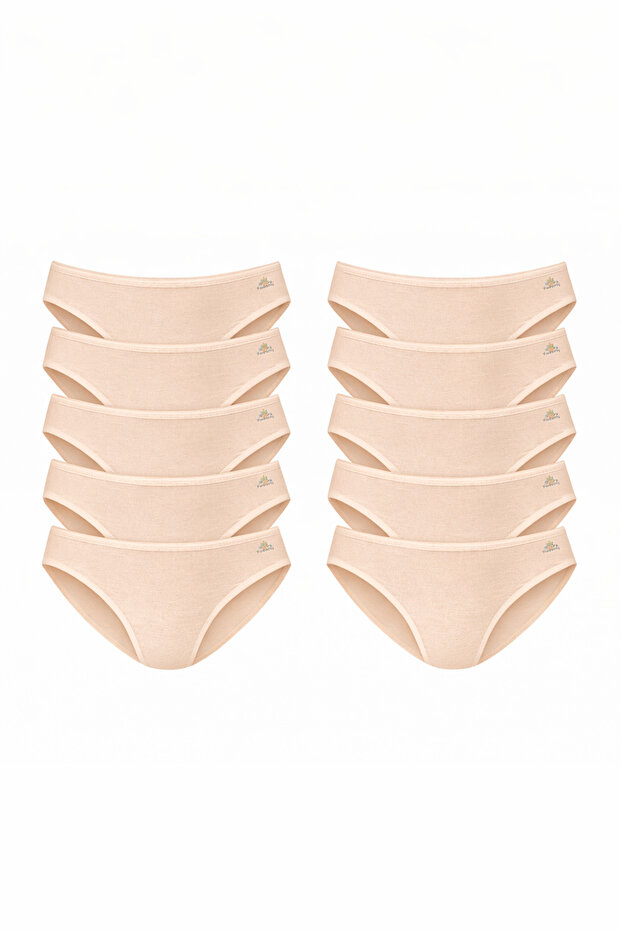 Pack of 12 Women's 100% Cotton Slip Panties Basic Daily Comfortable Soft