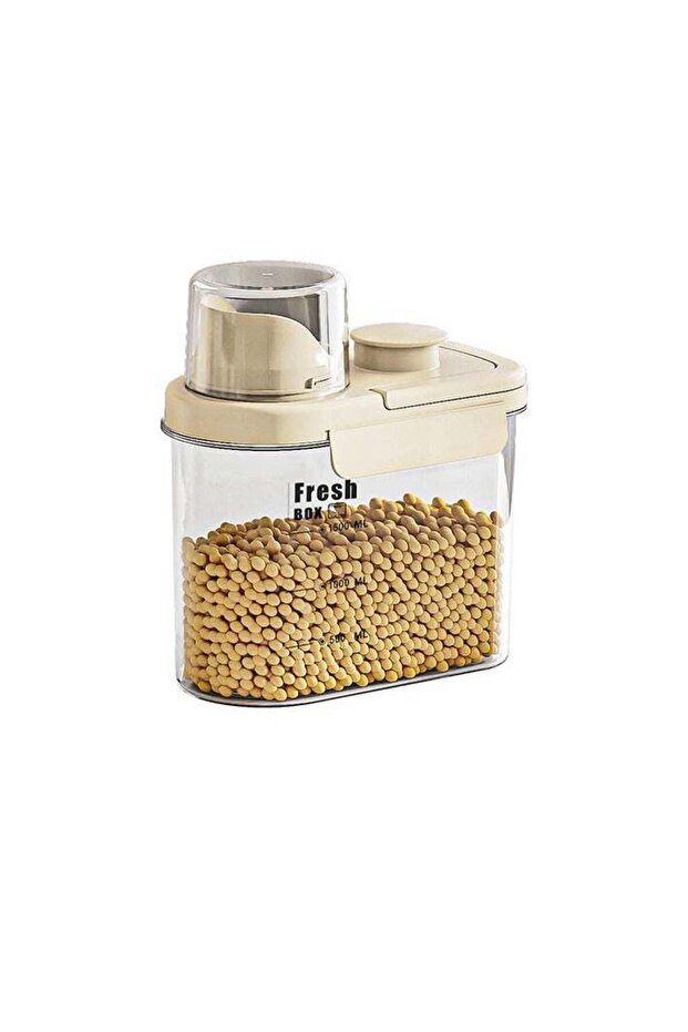 2000ml Cereal Dispenser,Easy Flow Plastic Food Storage Container with Graduated Cap