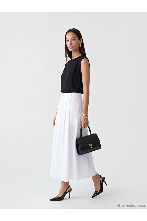 Lcwaikiki Classic High Waist Pleated Skirt