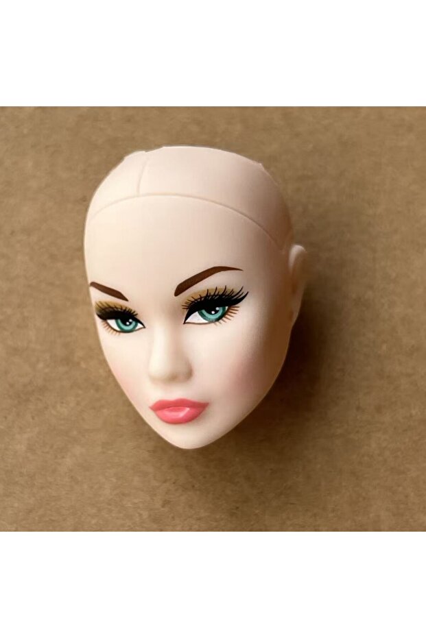 One Size superwhite makeup Poppy Blank Face Doll Heads DIY Practice Parts Super White Coffee Pink Be