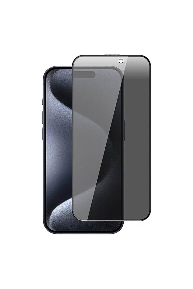 واقي شاشة زجاجي متوافق مع iPhone 15 Plus، مضاد للكهرباء الساكنة، مصنوع من الزجاج المقسى لحماية الخصوصية