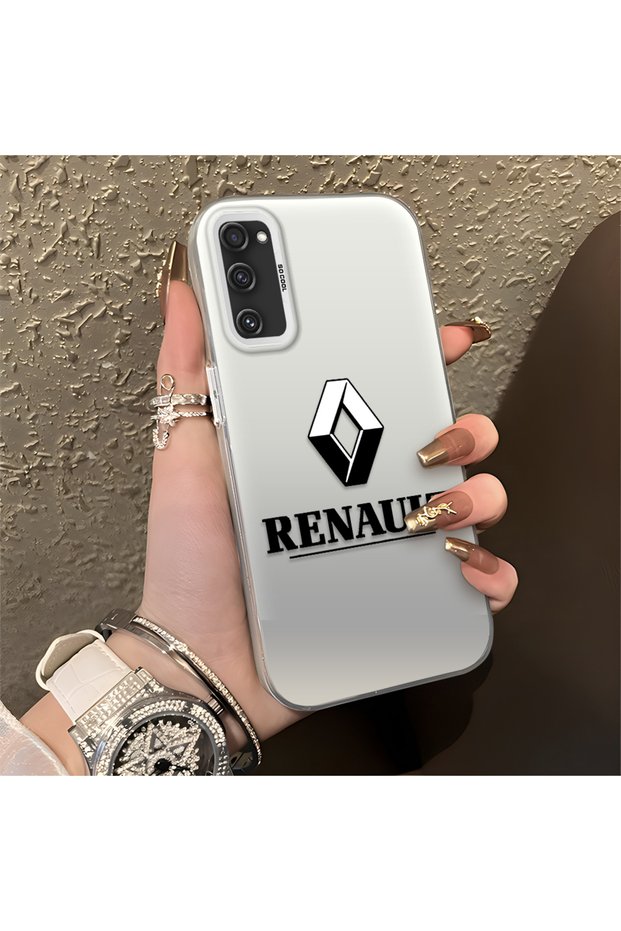 Samsung Galaxy S20 Fe Compatible Silicone Edge Hard Back Anti-Fall Phone Case Renault Patterned