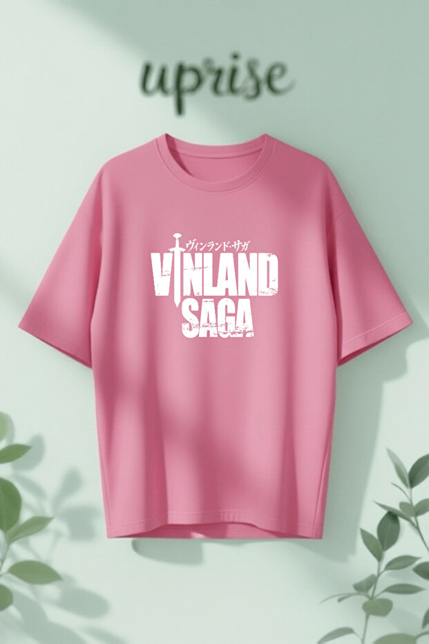 تي شيرت قطني كبير الحجم مطبوع عليه Vinland Saga