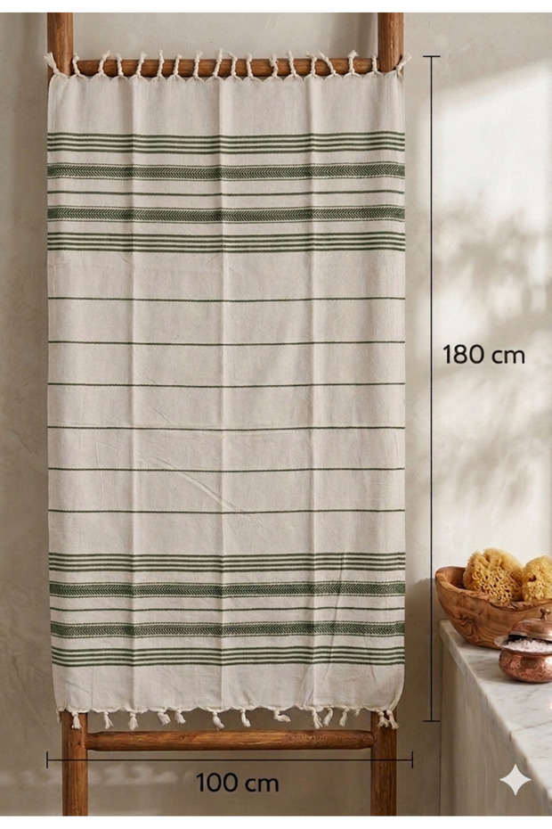 Cotton Peshtemal 100X180 cm Striped – Beach Towel, Hammam Towel, Sauna Towel, Multi-Purpose Use