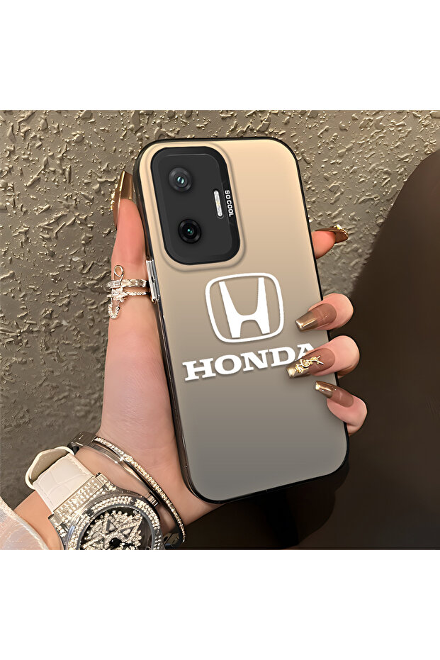 Poco F7 5g Compatible Silicone Edge Hard Back Anti-Fall Phone Case Honda Patterned