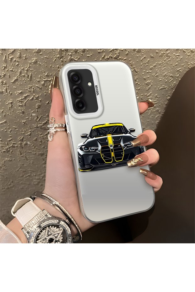 Samsung Galaxy A26 Compatible Silicone Edge Hard Back Anti-Fall Phone Case Bmw M4 Patterned