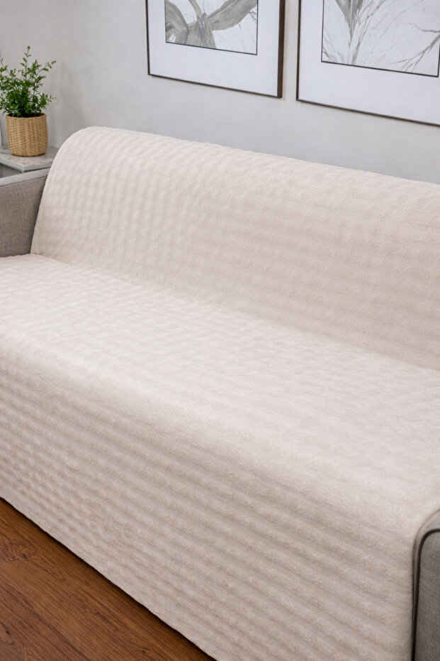 Rabbit Hair Imported Bubble Ultra Soft Non-Slip Washable Sofa/Sofa Bed Cover 170X210 Large Size