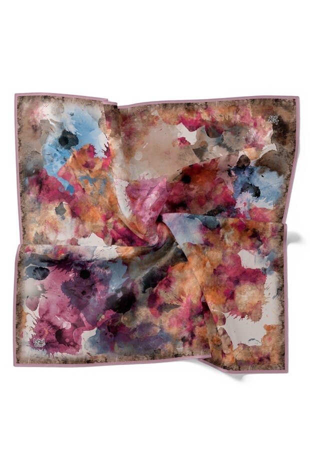 Pastel Color Splash Pattern Sparkling Crystal Scarf