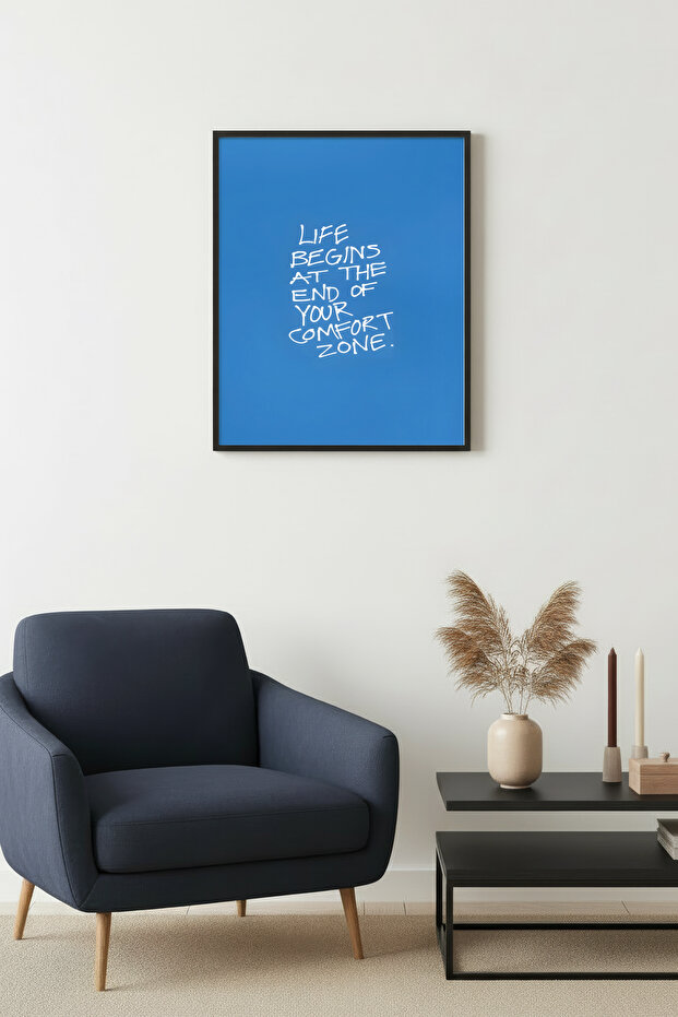 Natural Wood Framed Retro Artwork - Motivational Quote Wall Decor | Huhu2814