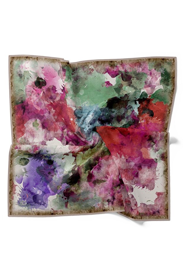 Pastel Color Splash Pattern Sparkling Crystal Scarf