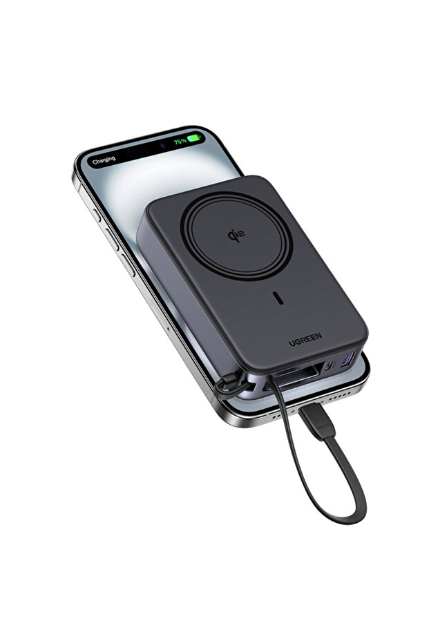 PB567-55450B Qi2 Magnetic Wireless Power Bank 20k 30W Black