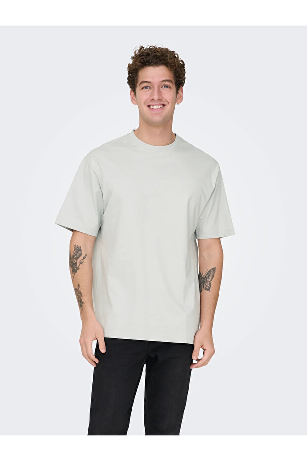 & Sons Men's 22022532 Onsfred Life Rlx Ss Tee Noos A.Gray
