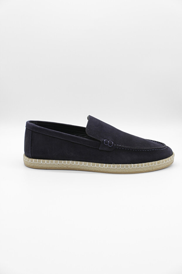 Navy Blue 100% Leather Laced Classic Shoes 1033250163
