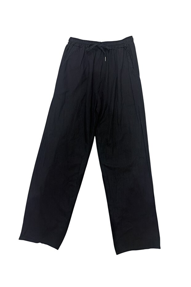 Italian Linen Pants with Tube Legs