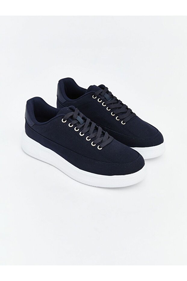 Lcw Steps Navy Blue Lace-Up Men's Sneakers