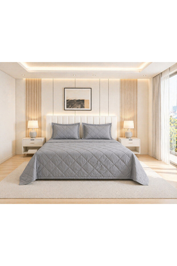 Summer Quilted Bedspread Double Set of 3 - 220cm X 230cm