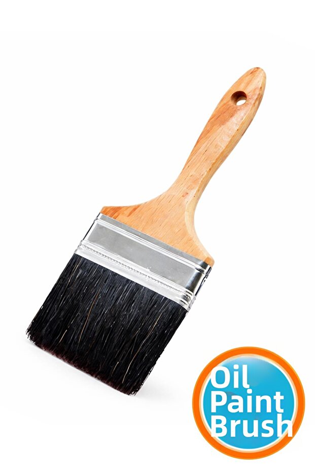 Oil Paint Brush Wooden Handle No: 4 Master Type Paint Brush Quality Material Long-Lasting Use