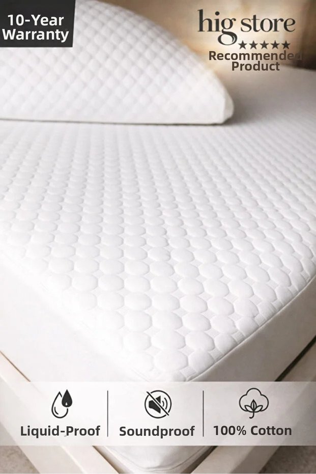 100% Cotton Liquid Waterproof Anti-Sweat Bed Protector for under Patient and under Baby Bed, Bed Protector 100*200 Size