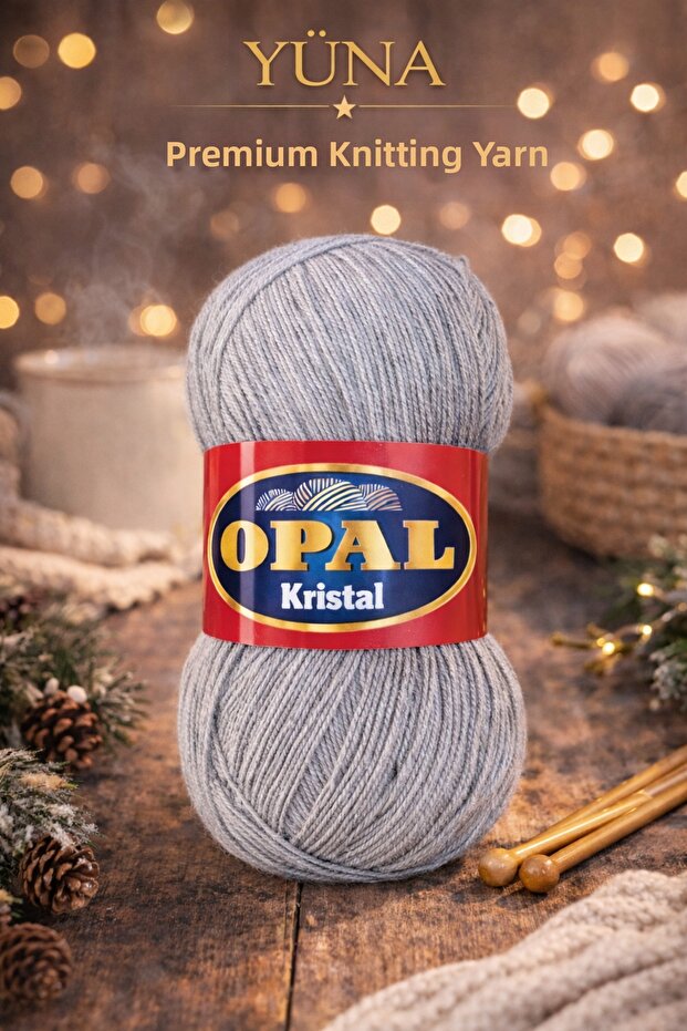 Kristal Fine Knitting Yarn 804 Gray Summer Knitting Yarn